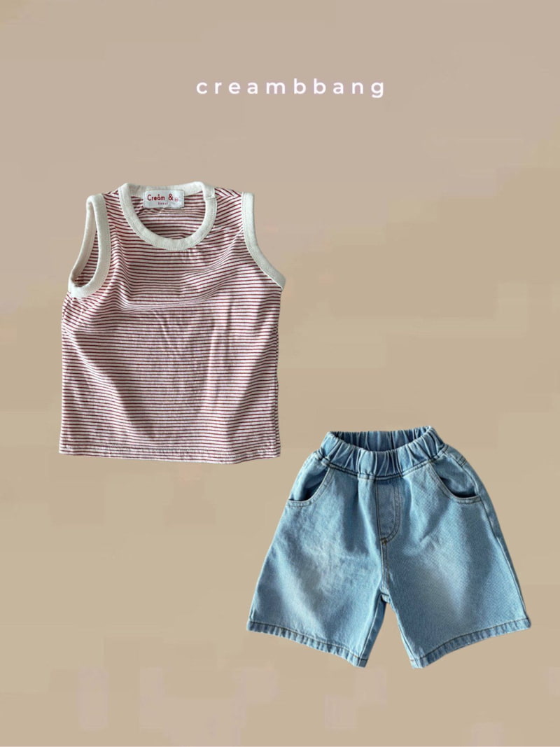 Cream Bbang - Korean Children Fashion - #littlefashionista - Stripe Sleeveless - 8