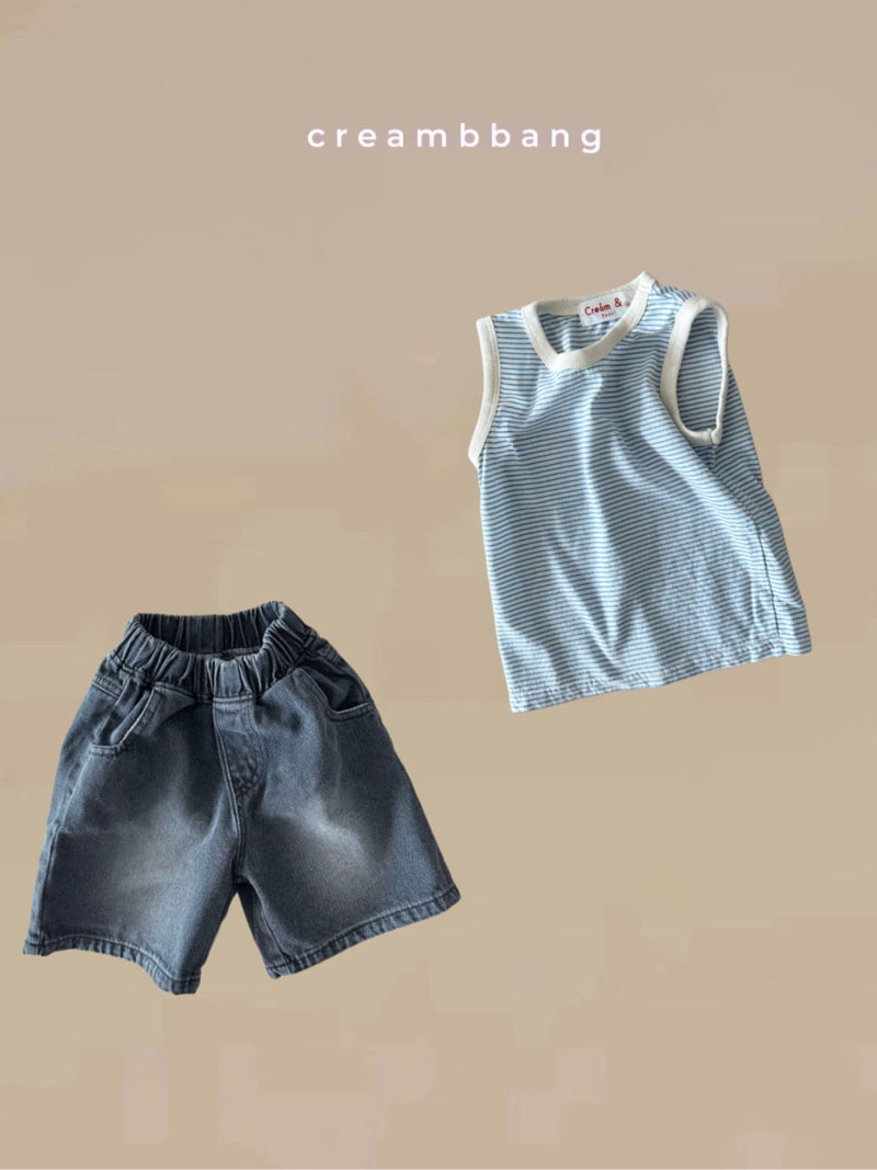 Cream Bbang - Korean Children Fashion - #magicofchildhood - Stripe Sleeveless - 9