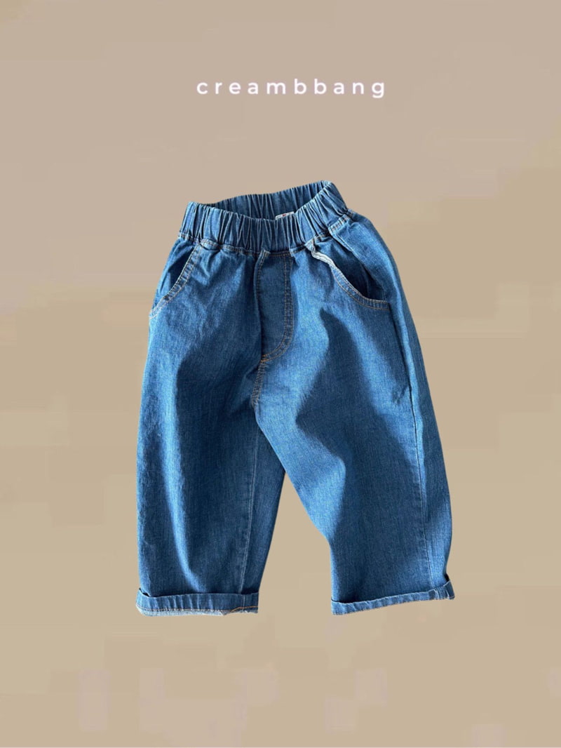 Cream Bbang - Korean Children Fashion - #prettylittlegirls - Summer Stretch Wide Denim Pants - 3