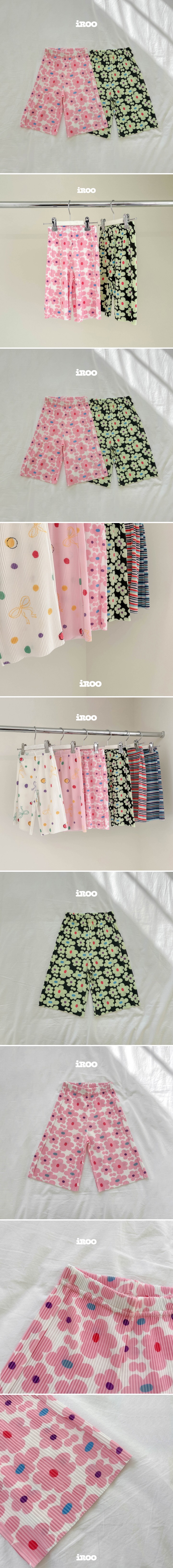 Dae Sung Sa - Korean Children Fashion - #kidsshorts - Color Flower Pleated Pants