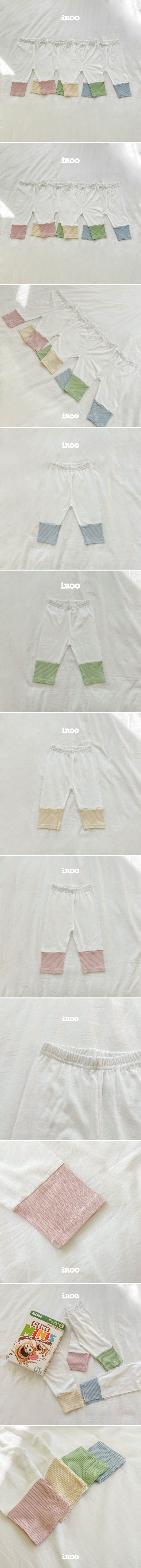 Dae Sung Sa - Korean Children Fashion - #kidzfashiontrend - 3/4 Two-tone Color Block Leggings