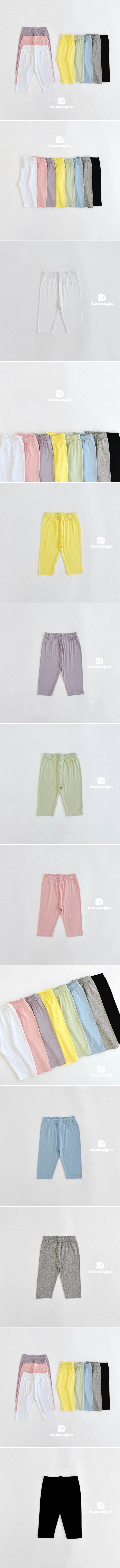 Dae Sung Sa - Korean Children Fashion - #todddlerfashion - 3/4 Tencel Solid Leggings