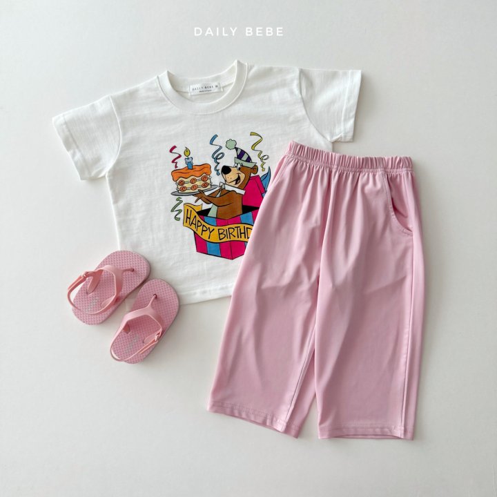 Daily Bebe - Korean Children Fashion - #Kfashion4kids - Bear Short Sleeve Tee - 8