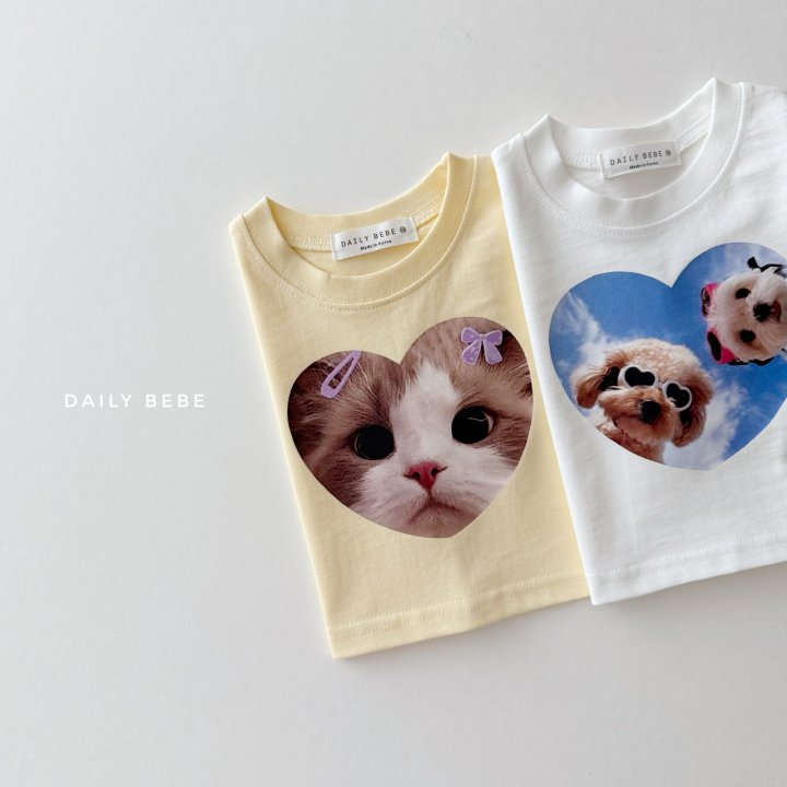 Daily Bebe - Korean Children Fashion - #childofig - Heart Crop Tee - 2
