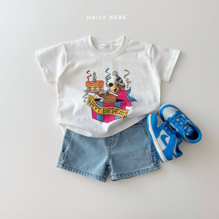 Daily Bebe - Korean Children Fashion - #childofig - Loop Denim Shorts - 6