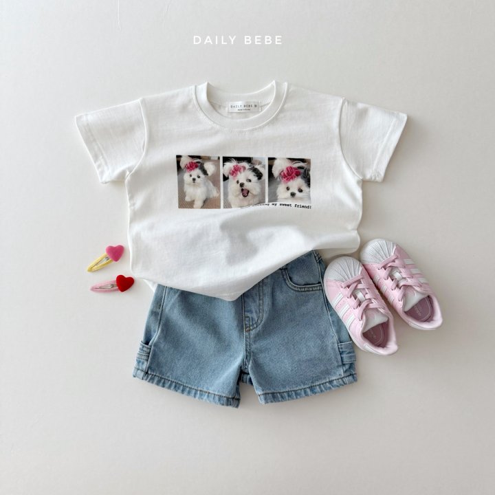 Daily Bebe - Korean Children Fashion - #childofig - Loop Denim Shorts - 7