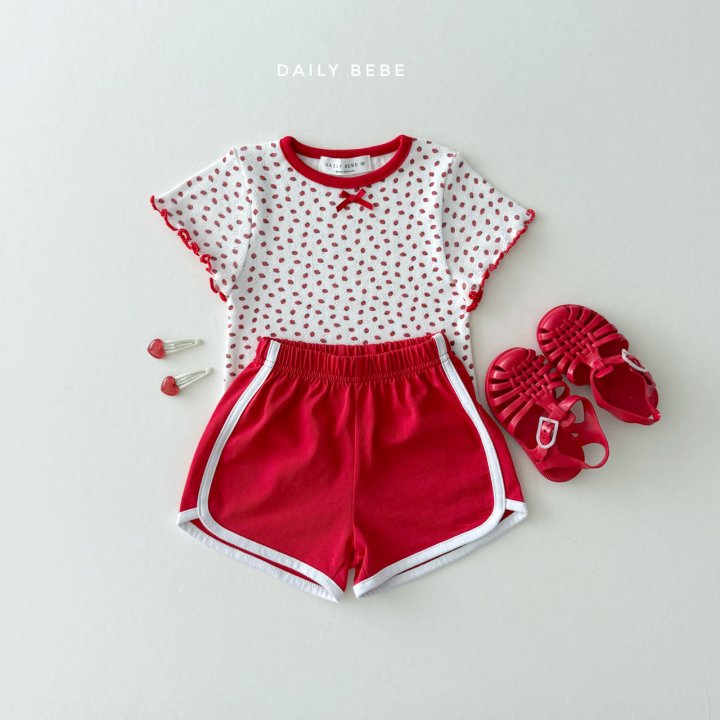 Daily Bebe - Korean Children Fashion - #childrensboutique - Eyelet Short Sleeve Tee - 5