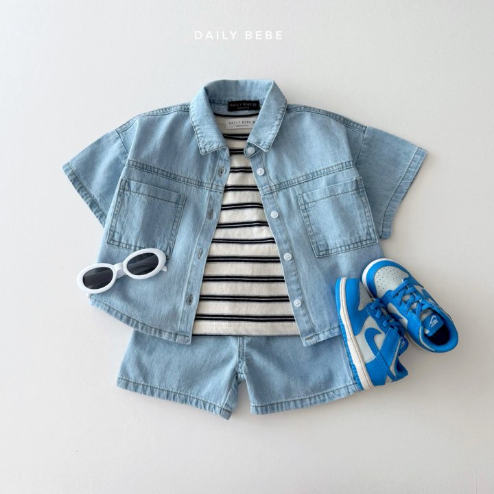 Daily Bebe - Korean Children Fashion - #childrensboutique - Summer Denim Set - 5
