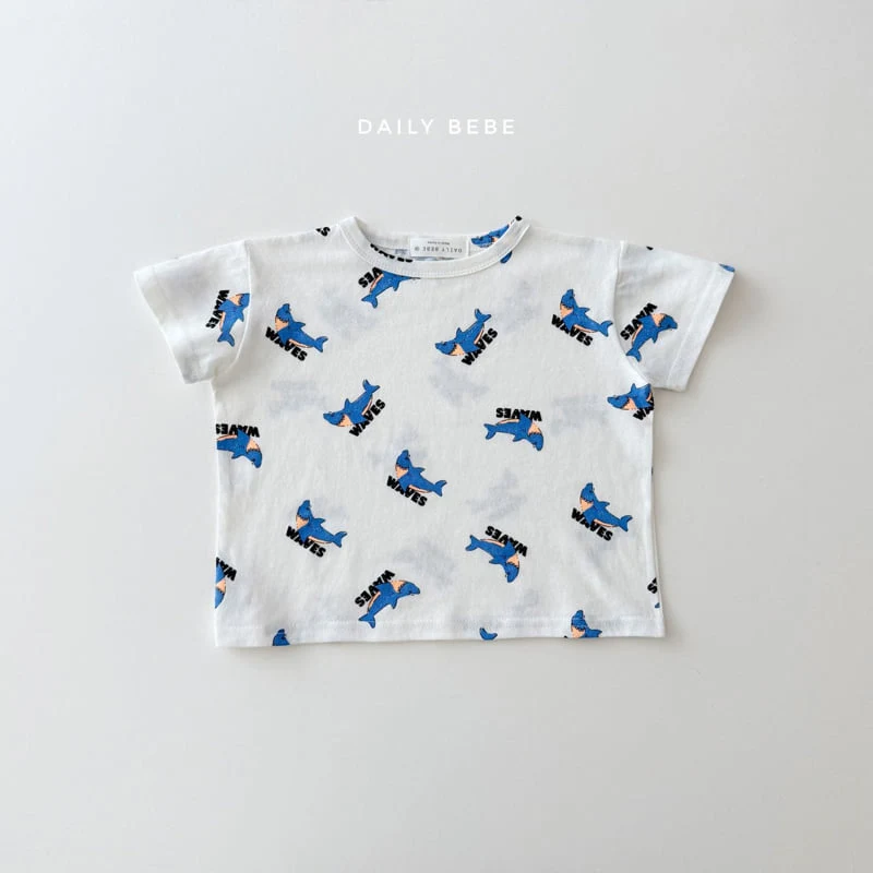Daily Bebe - Korean Children Fashion - #designkidswear - Pattern Short Sleeve Tee - 8
