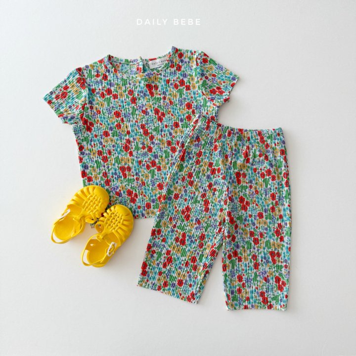 Daily Bebe - Korean Children Fashion - #designkidswear - Countryside Vacation Pleats Set - 9