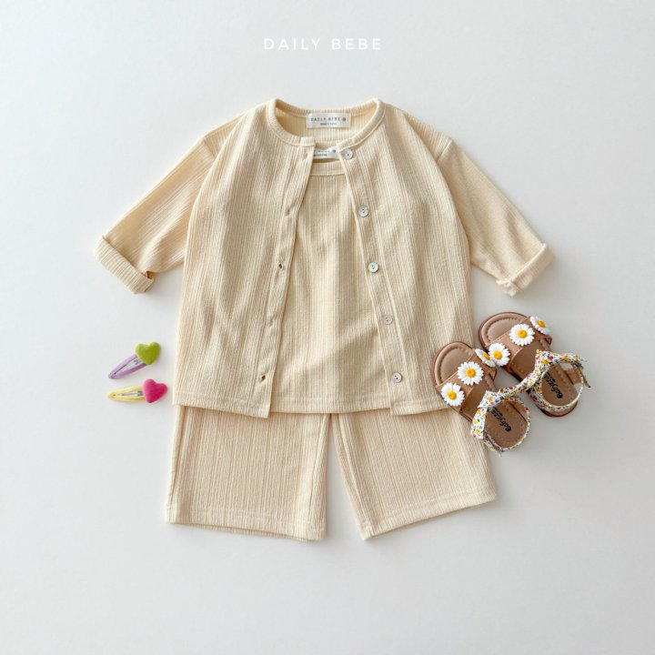 Daily Bebe - Korean Children Fashion - #designkidswear - 3-Piece Cardigan Set - 8