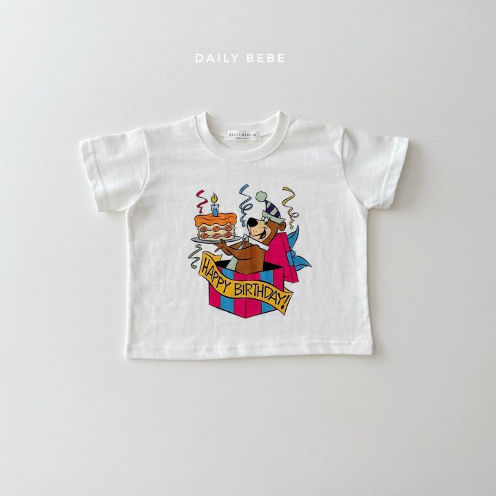 Daily Bebe - Korean Children Fashion - #designkidswear - Bear Short Sleeve Tee - 2