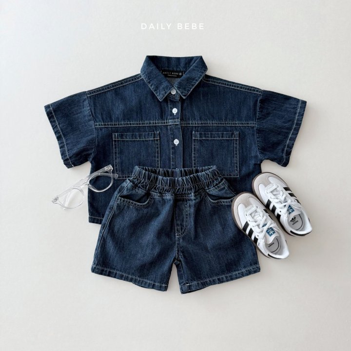 Daily Bebe - Korean Children Fashion - #designkidswear - Summer Denim Set - 6