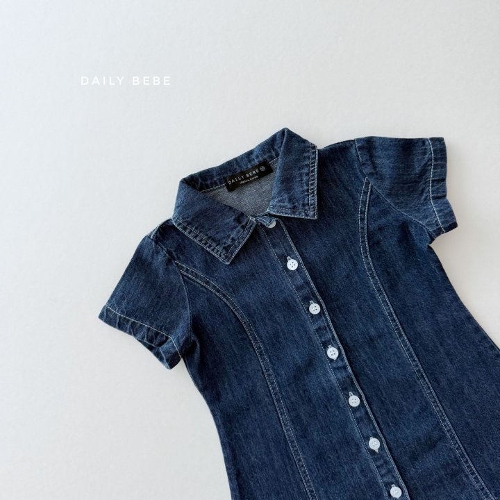 Daily Bebe - Korean Children Fashion - #designkidswear - Summer Denim Dress - 5