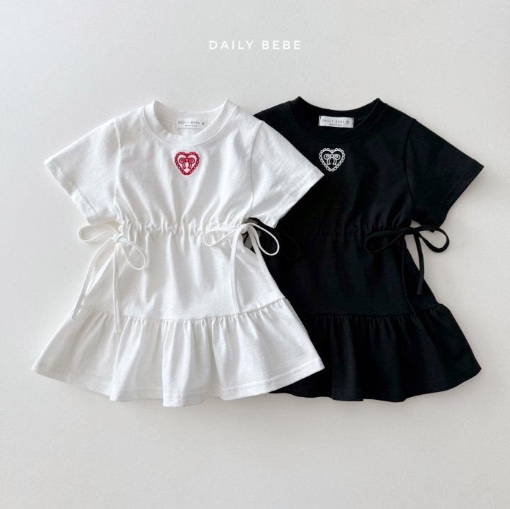 Daily Bebe - Korean Children Fashion - #designkidswear - Side Ribbon Dress