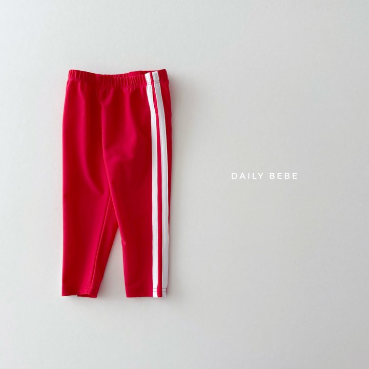 Daily Bebe - Korean Children Fashion - #designkidswear - Double Stripe Water Leggings - 2