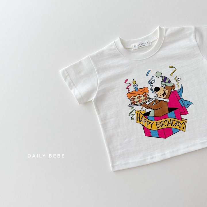 Daily Bebe - Korean Children Fashion - #discoveringself - Bear Short Sleeve Tee - 3