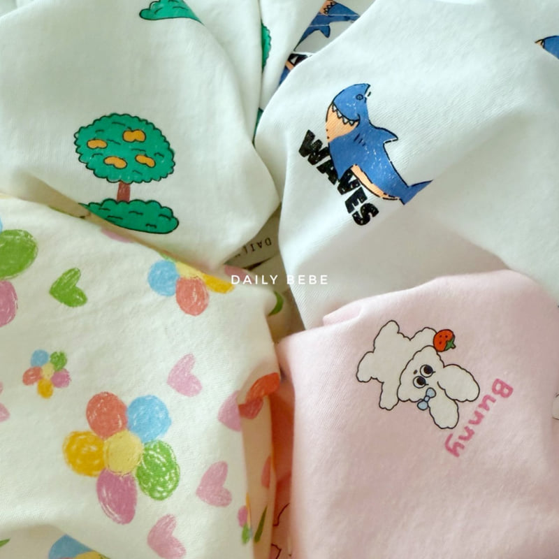 Daily Bebe - Korean Children Fashion - #fashionkids - Pattern Short Sleeve Tee - 10