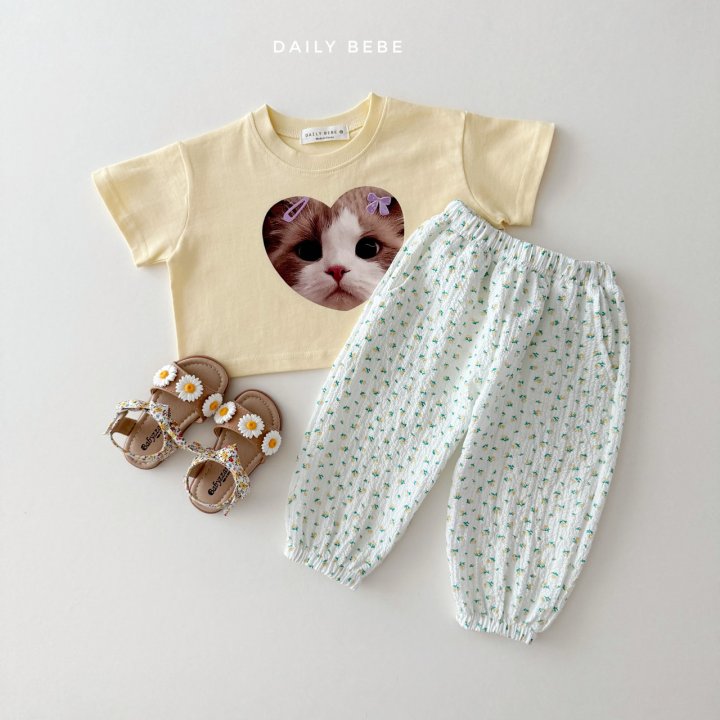 Daily Bebe - Korean Children Fashion - #fashionkids - Heart Crop Tee - 7