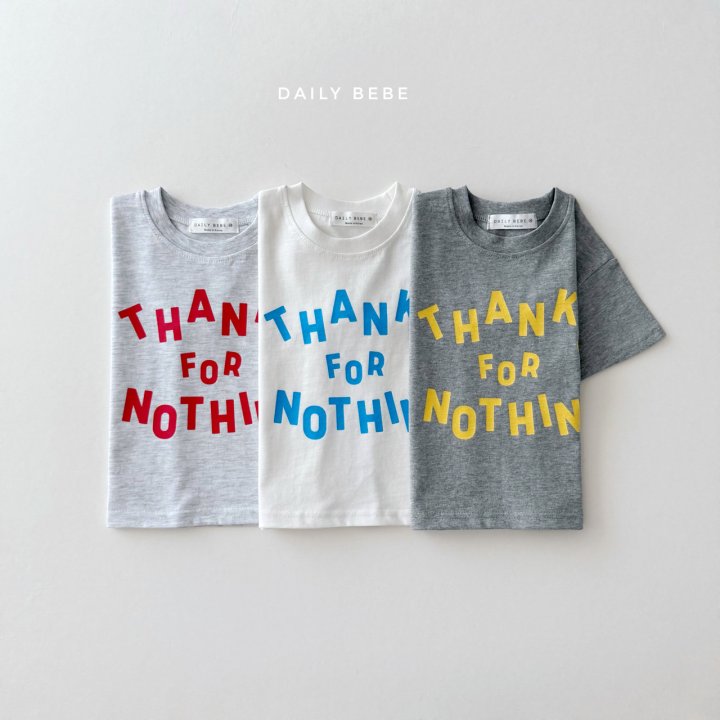 Daily Bebe - Korean Children Fashion - #fashionkids - Thanks Short Sleeve Tee