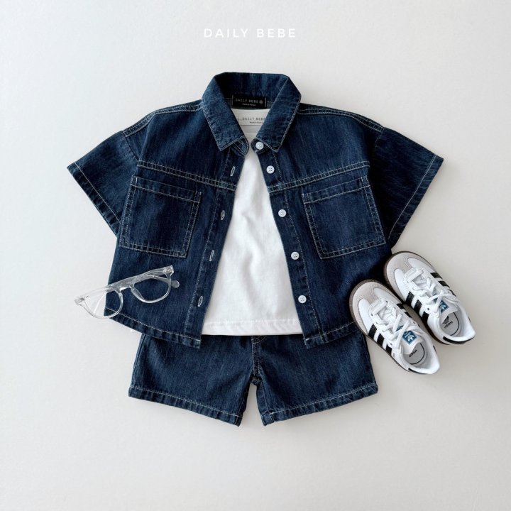 Daily Bebe - Korean Children Fashion - #fashionkids - Summer Denim Set - 8