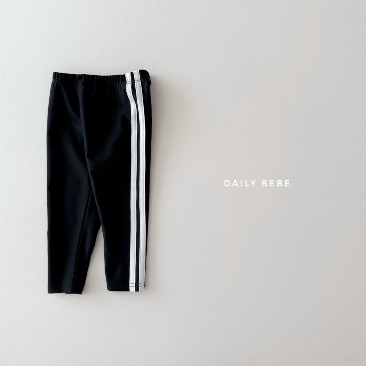 Daily Bebe - Korean Children Fashion - #discoveringself - Double Stripe Water Leggings - 4