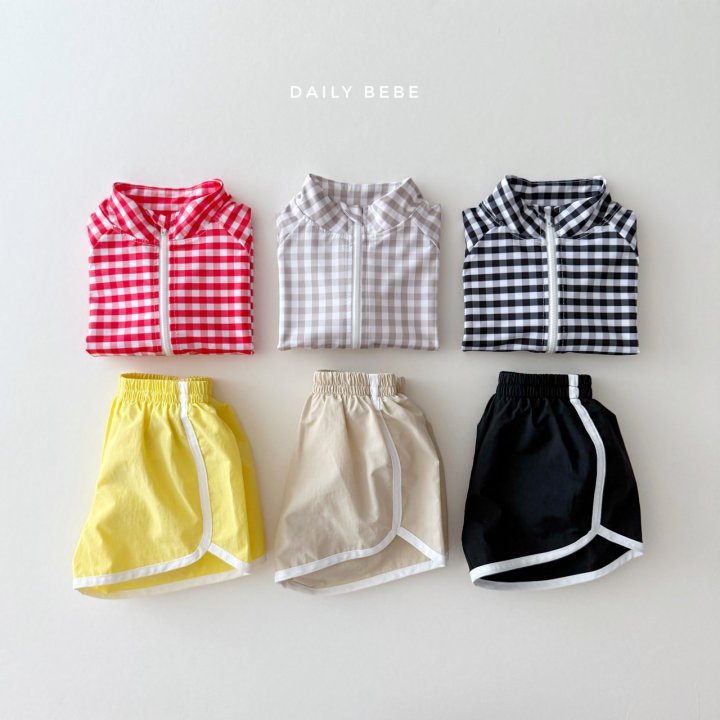 Daily Bebe - Korean Children Fashion - #fashionkids - Check Swim Set