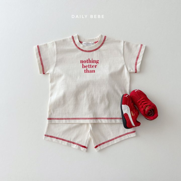 Daily Bebe - Korean Children Fashion - #kidsshorts - Nothing Set - 2