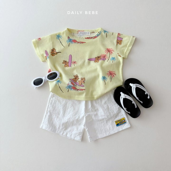 Daily Bebe - Korean Children Fashion - #kidsshorts - Palm Bear Tee - 7