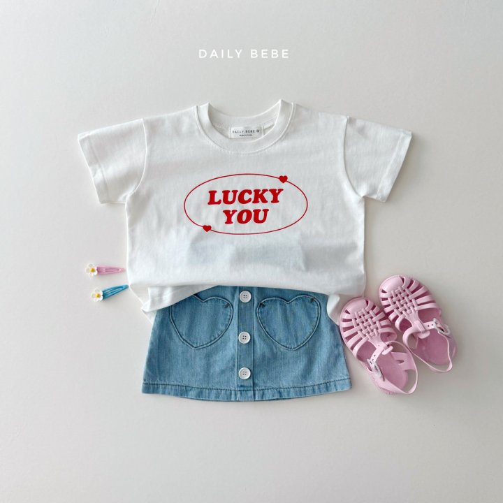 Daily Bebe - Korean Children Fashion - #fashionkids - Lucky You Short Sleeve Tee - 4