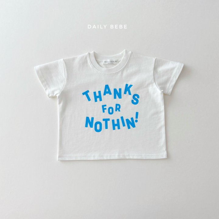 Daily Bebe - Korean Children Fashion - #kidsshorts - Thanks Short Sleeve Tee - 2