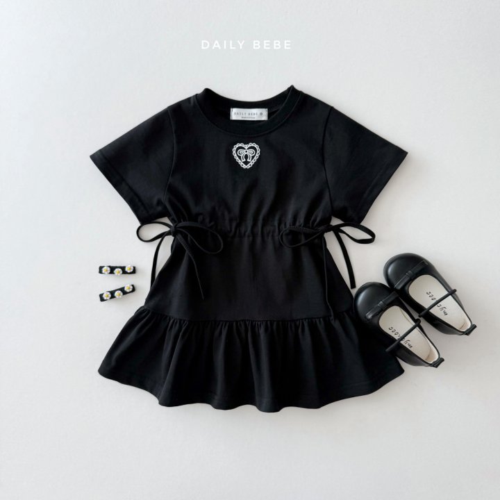 Daily Bebe - Korean Children Fashion - #fashionkids - Side Ribbon Dress - 4