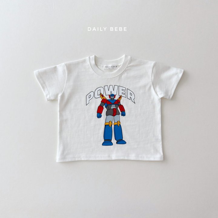 Daily Bebe - Korean Children Fashion - #kidsstore - Power Robot Short Sleeve Tee - 2