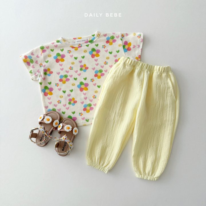 Daily Bebe - Korean Children Fashion - #kidsstore - Floral Summer Cool Pants - 8