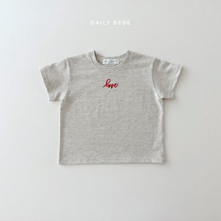 Daily Bebe - Korean Children Fashion - #kidzfashiontrend - Love Embroidery Set - 3