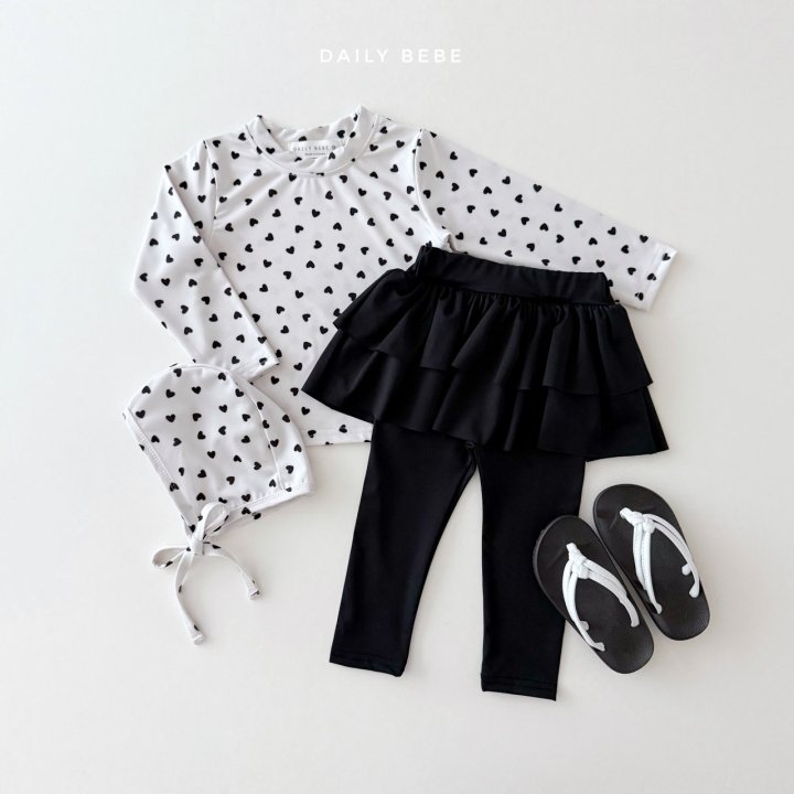 Daily Bebe - Korean Children Fashion - #kidzfashiontrend - Tiered Rashguard Swim Cap Set - 5