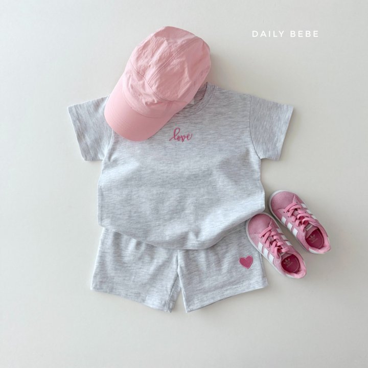 Daily Bebe - Korean Children Fashion - #littlefashionista - Love Embroidery Set - 5