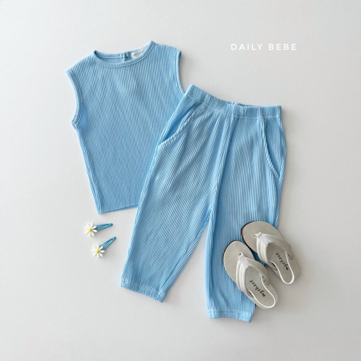 Daily Bebe - Korean Children Fashion - #Kfashion4kids - Jogger Pleats Set - 4