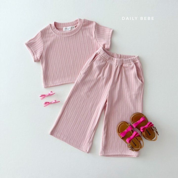 Daily Bebe - Korean Children Fashion - #littlefashionista - Pleats Wide Set - 3