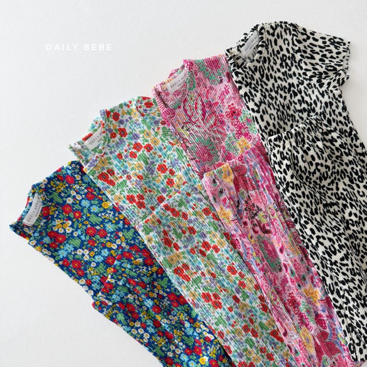 Daily Bebe - Korean Children Fashion - #littlefashionista - Countryside Vacation Pleats Set - 2