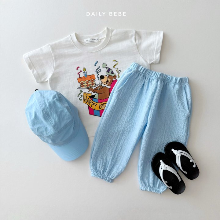 Daily Bebe - Korean Children Fashion - #littlefashionista - Bear Short Sleeve Tee - 9