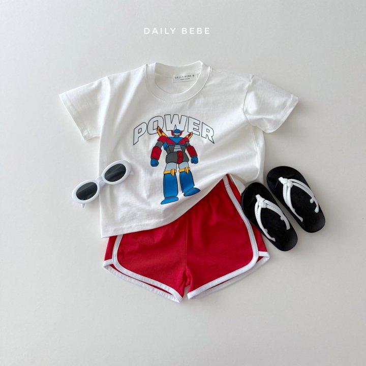 Daily Bebe - Korean Children Fashion - #littlefashionista - Power Robot Short Sleeve Tee - 5