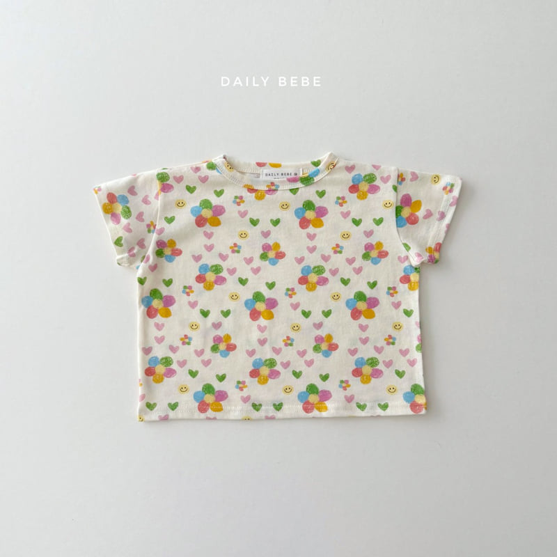 Daily Bebe - Korean Children Fashion - #magicofchildhood - Pattern Short Sleeve Tee - 2