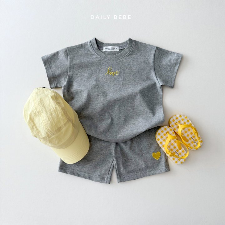 Daily Bebe - Korean Children Fashion - #magicofchildhood - Love Embroidery Set - 6