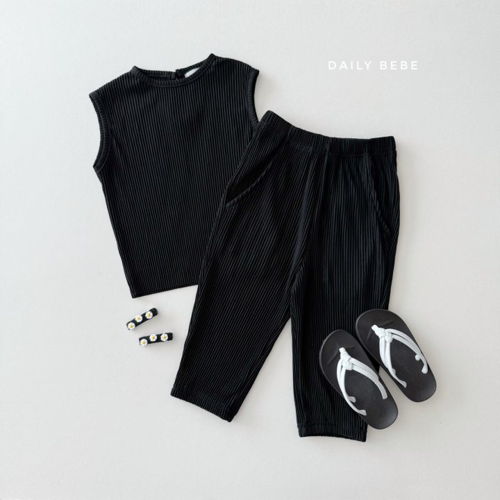 Daily Bebe - Korean Children Fashion - #magicofchildhood - Jogger Pleats Set - 5