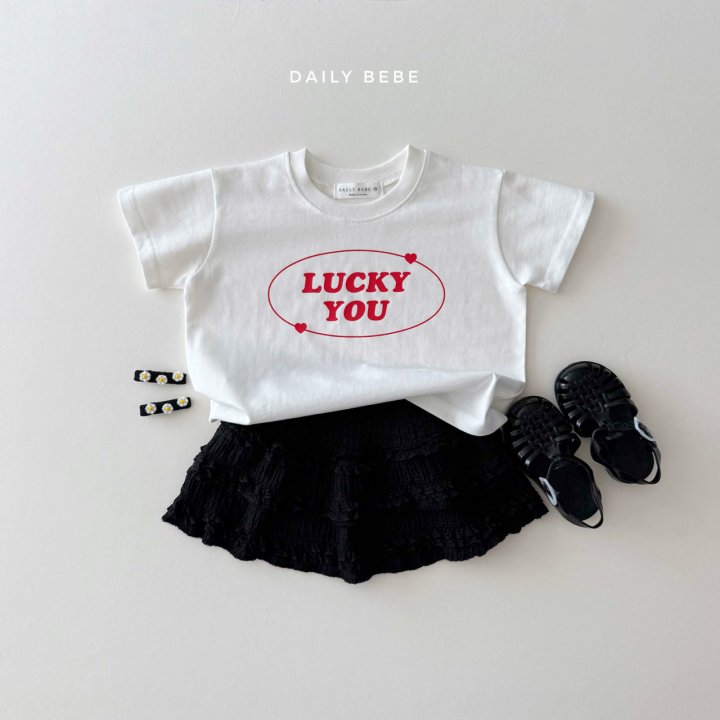 Daily Bebe - Korean Children Fashion - #magicofchildhood - Lucky You Short Sleeve Tee - 9