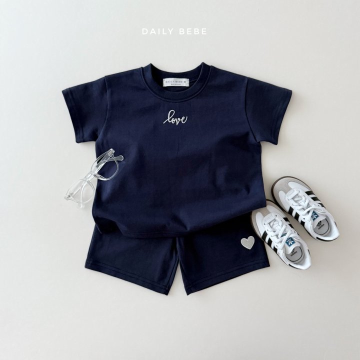 Daily Bebe - Korean Children Fashion - #minifashionista - Love Embroidery Set - 7