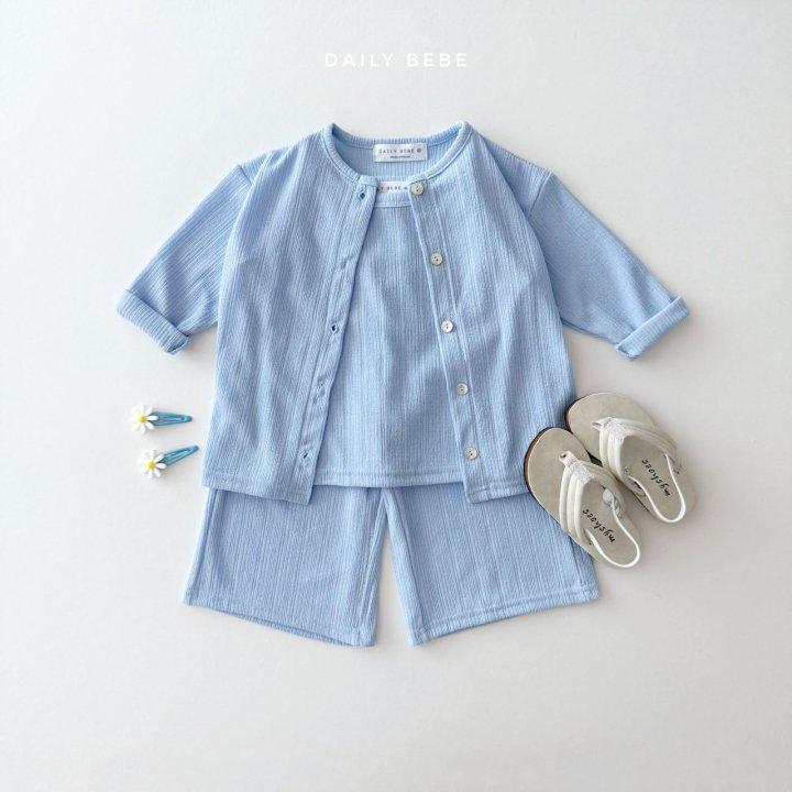 Daily Bebe - Korean Children Fashion - #minifashionista - 3-Piece Cardigan Set - 3