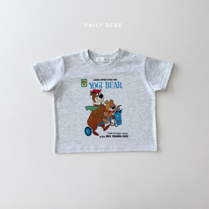 Daily Bebe - Korean Children Fashion - #minifashionista - Bear Short Sleeve Tee - 11