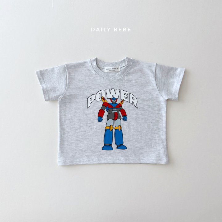 Daily Bebe - Korean Children Fashion - #minifashionista - Power Robot Short Sleeve Tee - 7